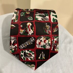 5/$10 or 10/$20Hallmark Red and Black Christmas Theme Artistic Tie